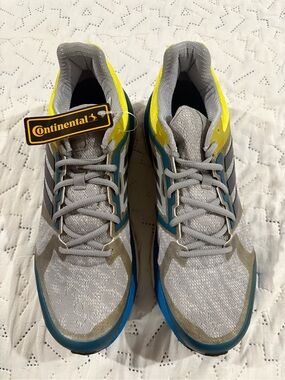 Men's Gray + Yellow Athletic Sneakers
